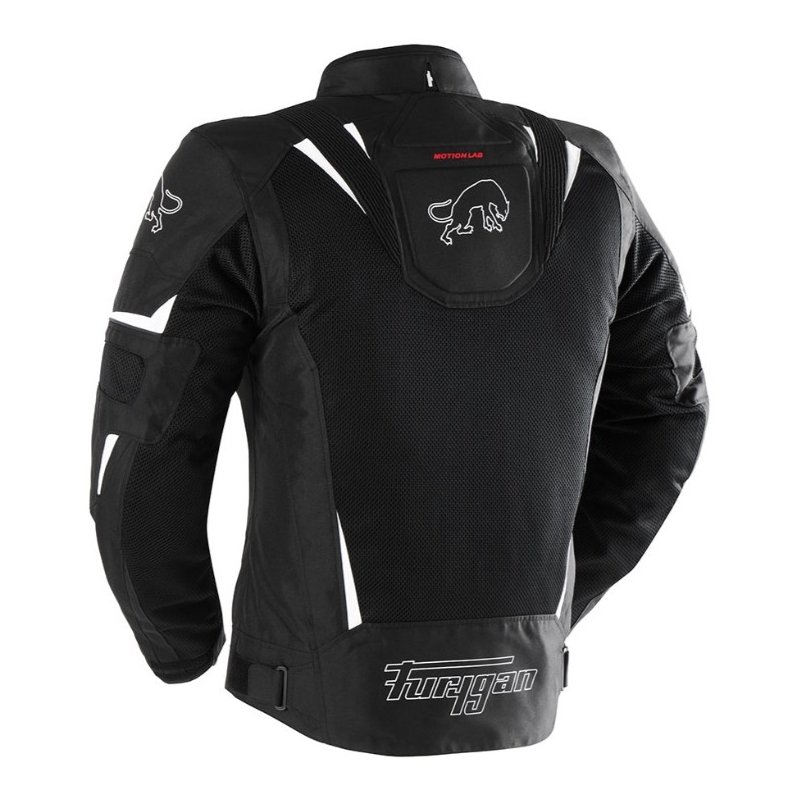 Motocikla jaka Furygan ULTRA SPARK 3IN1 VENTED+ melns un balts