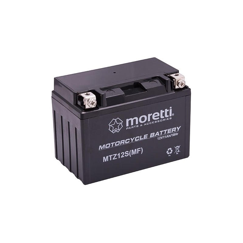 Bezapkopes želejas akumulators Moretti MTZ12S, 12V 10Ah
