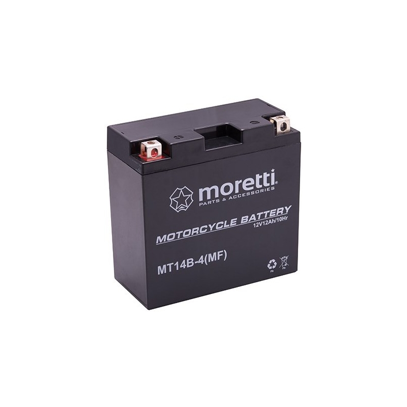 Moretti MT14B-4 bezkonservācijas želejas akumulators, 12V 12Ah