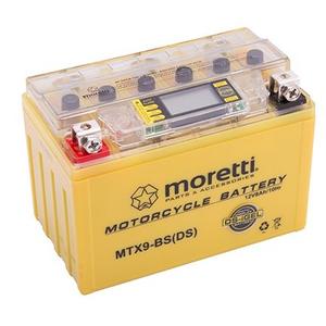 Moretti MTX9-BS bezatkopšanas želejas akumulators, 12V 8Ah ar sprieguma mērītāju