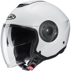 Atvērtā motociklu ķivere HJC i40N Solid pearl white