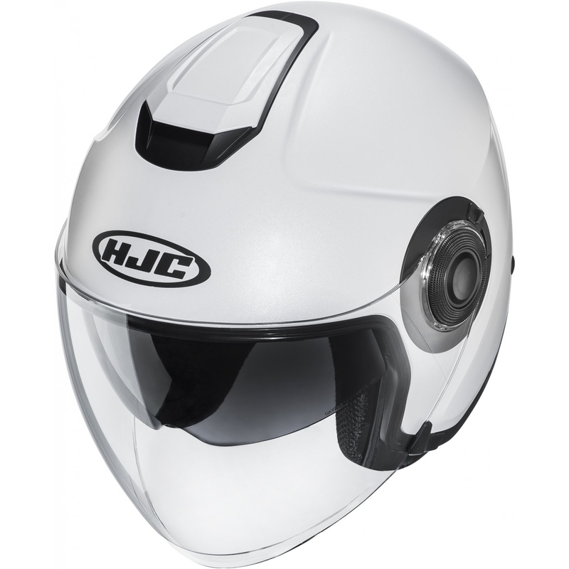 Atvērtā motociklu ķivere HJC i40N Solid pearl white