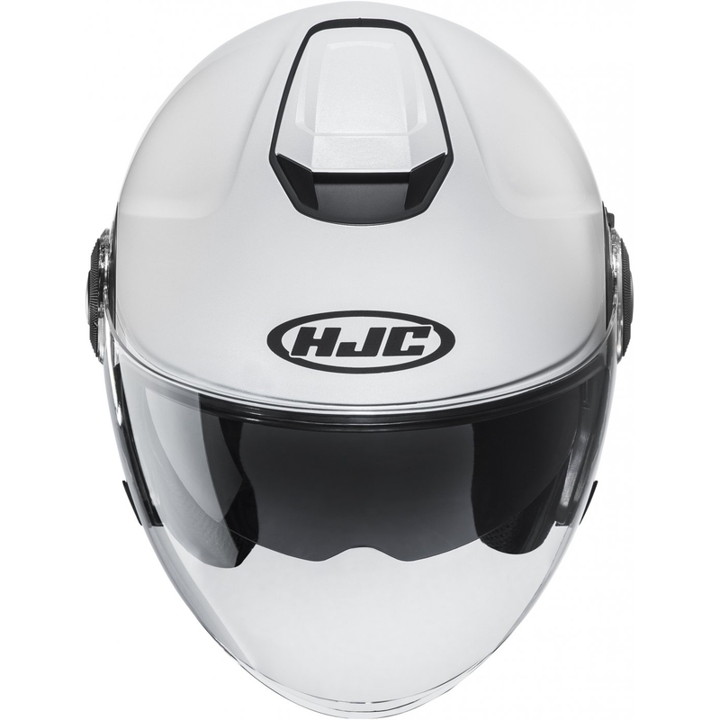 Atvērtā motociklu ķivere HJC i40N Solid pearl white
