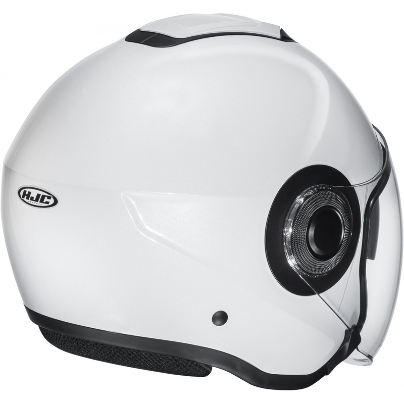 Atvērtā motociklu ķivere HJC i40N Solid pearl white