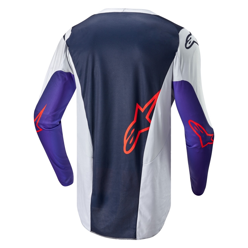 Alpinestars Racer Hoen motokrosa krekliņš pelēki-zilā-oranžā krāsā