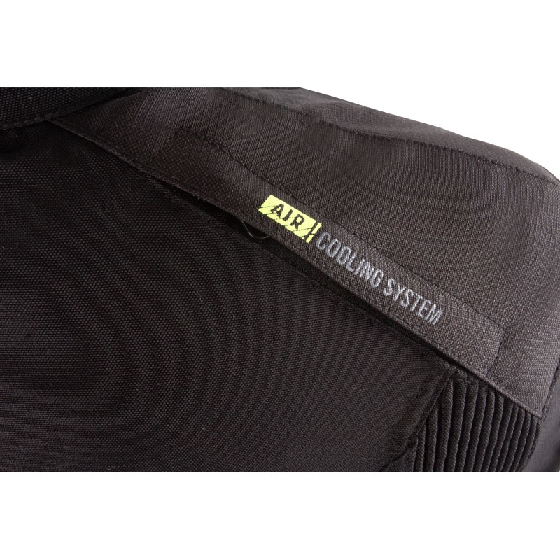 Street Racer Flex melnā-fluo dzeltenā motocikla jaka