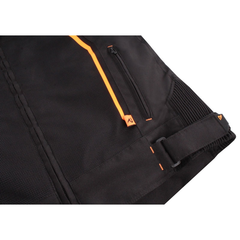 Street Racer Flex Air motocikla jaka melna-oranža