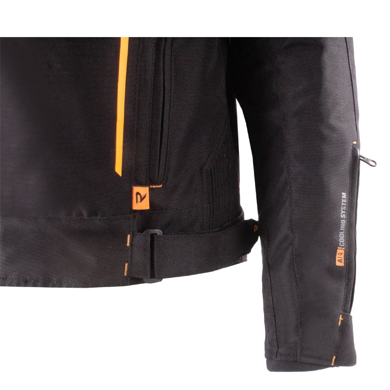 Street Racer Flex motocikla jaka melna-oranža