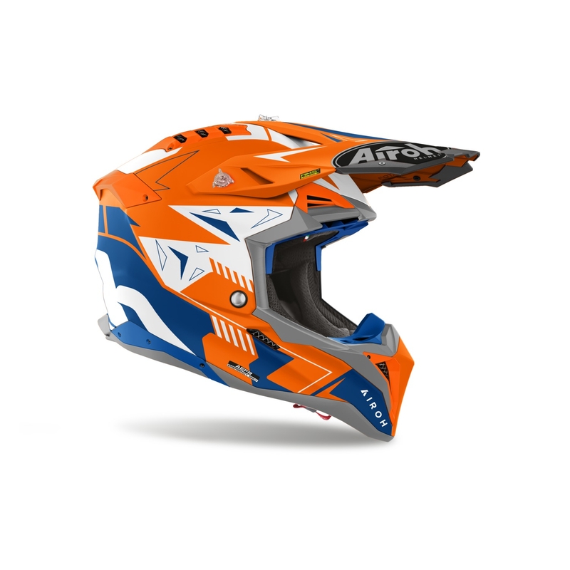 Motokrosa ķivere Airoh Aviator 3 Spin fluo orange matēta
