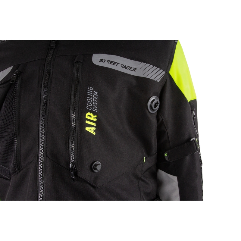 Street Racer All Season Black-Fluo Yellow motocikla jaka