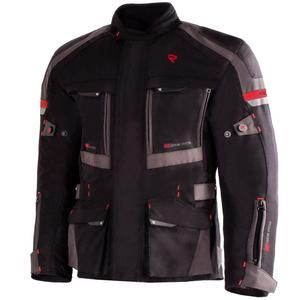 Street Racer Rocket melna-pelēka-sarkana motocikla jaka