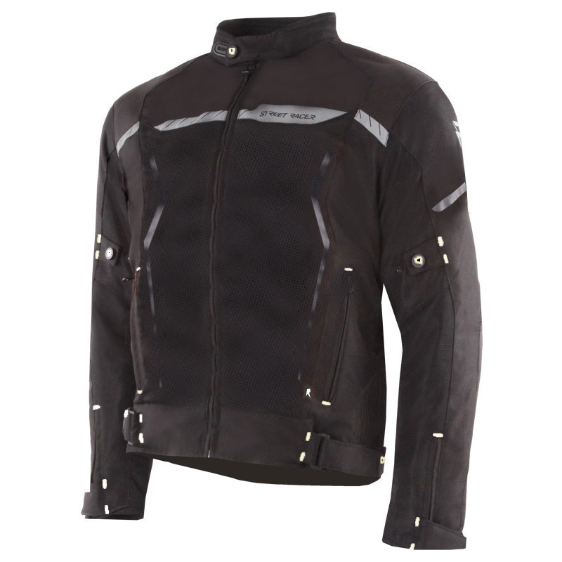 Street Racer Flex Air Black motocikla jaka