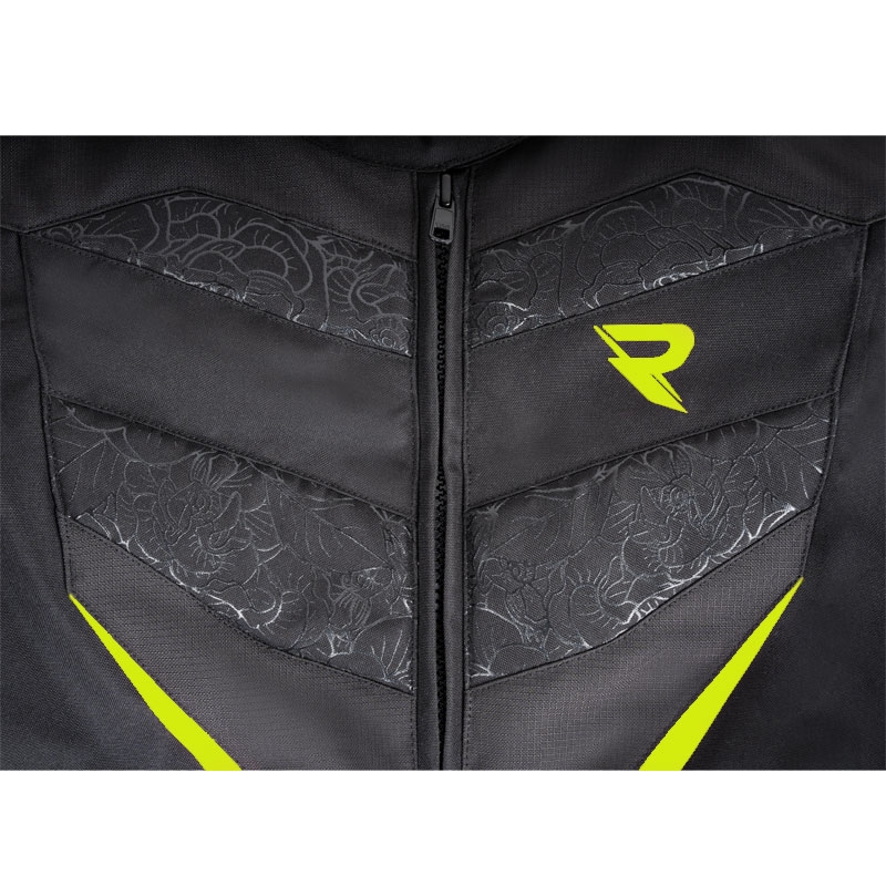 Sieviešu motocikla jaka Street Racer Rose Black-Fluo Yellow