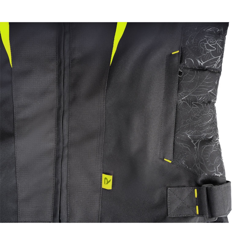 Sieviešu motocikla jaka Street Racer Rose Black-Fluo Yellow