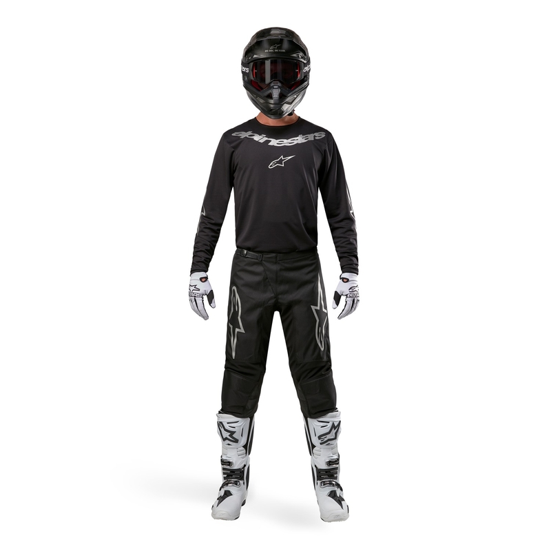 Alpinestars Fluid Graphite motokrosa bikses melnas un sudraba krāsas