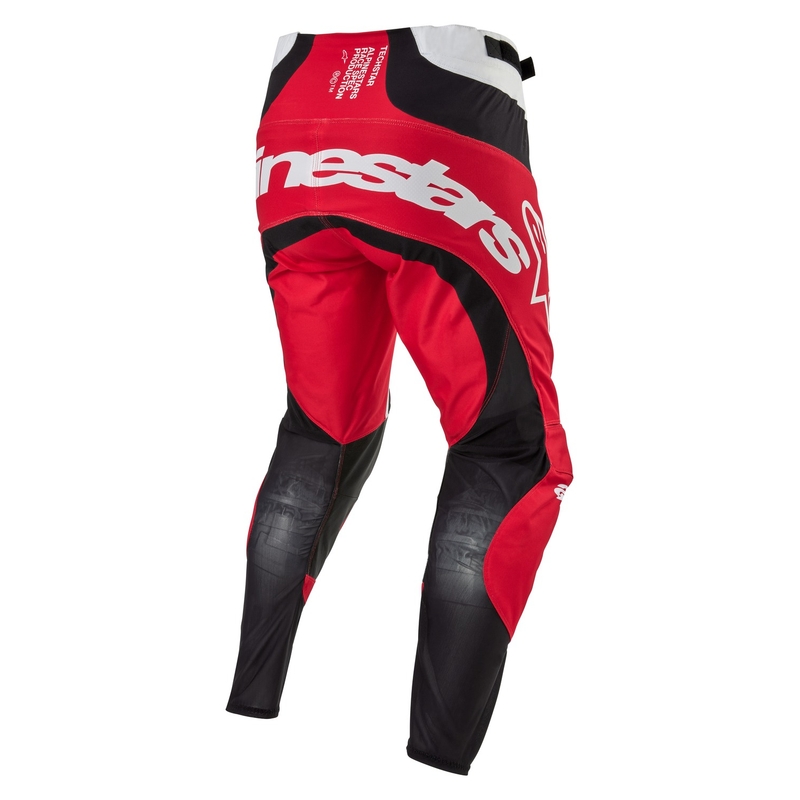 Alpinestars Techstar Ocuri motokrosa bikses sarkanā, baltā un melnā krāsā