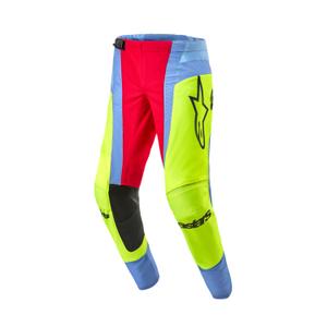 Alpinestars Techstar Ocuri motokrosa bikses Light Blue-Fluo Yellow-Red