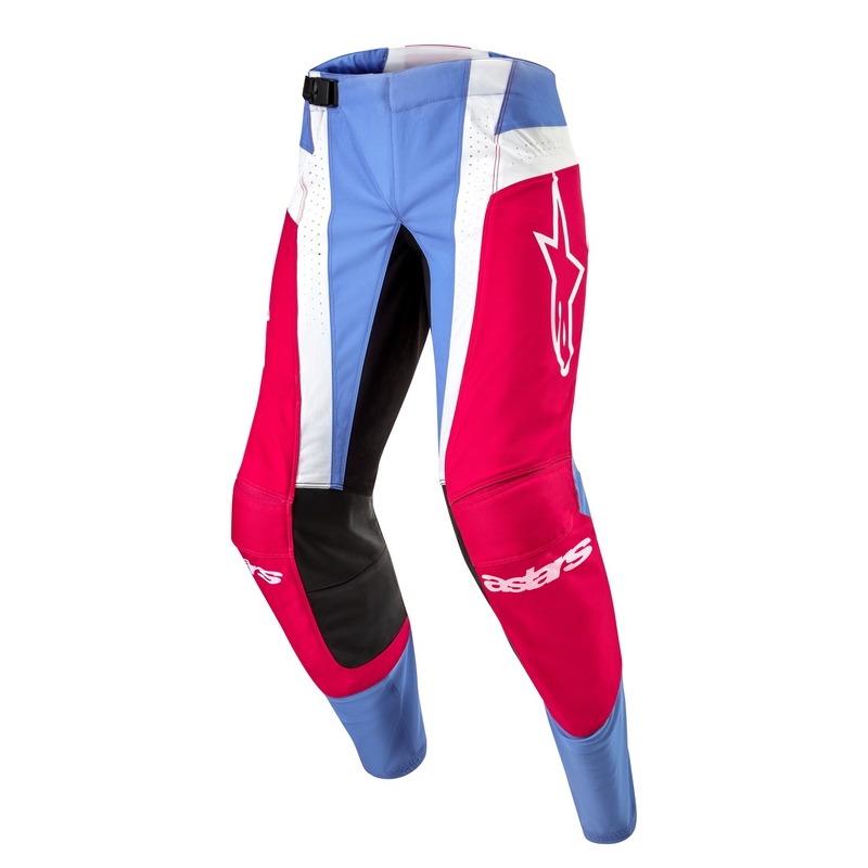 Alpinestars Techstar Ocuri motokrosa bikses gaiši zilas-baltas-sarkanas