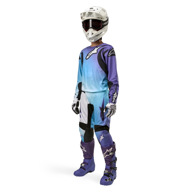 Alpinestars Stella Fluid sieviešu motokrosa bikses Balti un violeti