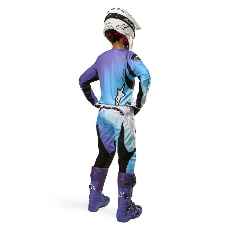 Alpinestars Stella Fluid sieviešu motokrosa bikses Balti un violeti