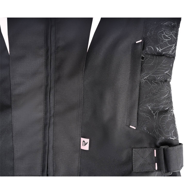 Sieviešu motocikla jaka Street Racer Rose Black and White