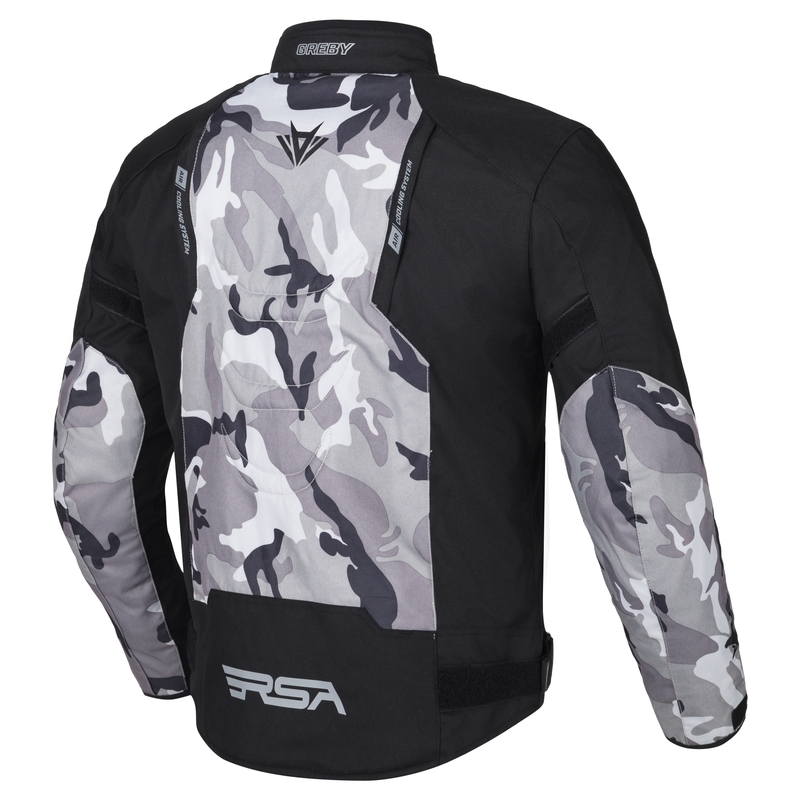 RSA Greby 2 kamuflāžas motocikla jaka