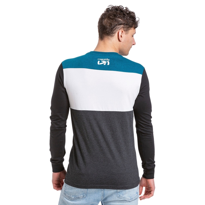 Triko s dlouhým rukávem Meatfly Judgement modro-šedé