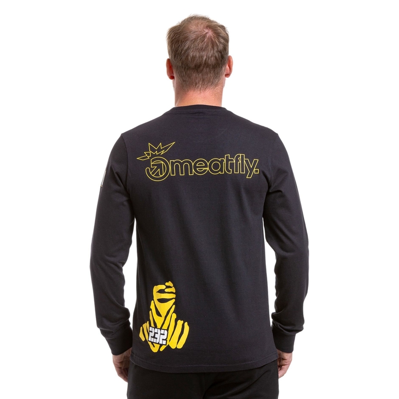 Meatfly Dakar Beduīnu t-krekls ar garām piedurknēm melns