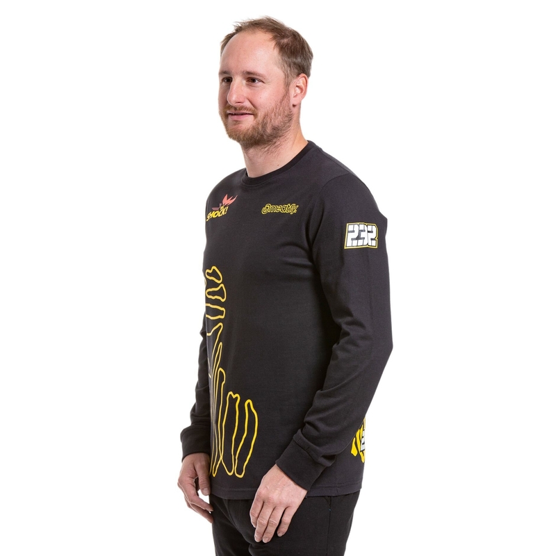 Meatfly Dakar Beduīnu t-krekls ar garām piedurknēm melns