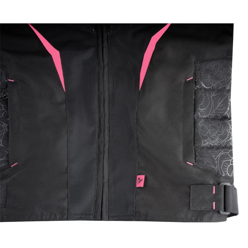 Sieviešu Street Racer Rose Air Black and Pink motocikla jaka