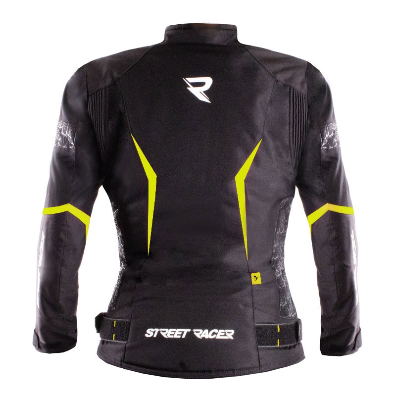 Sieviešu motocikla jaka Street Racer Rose Air black-fluo yellow