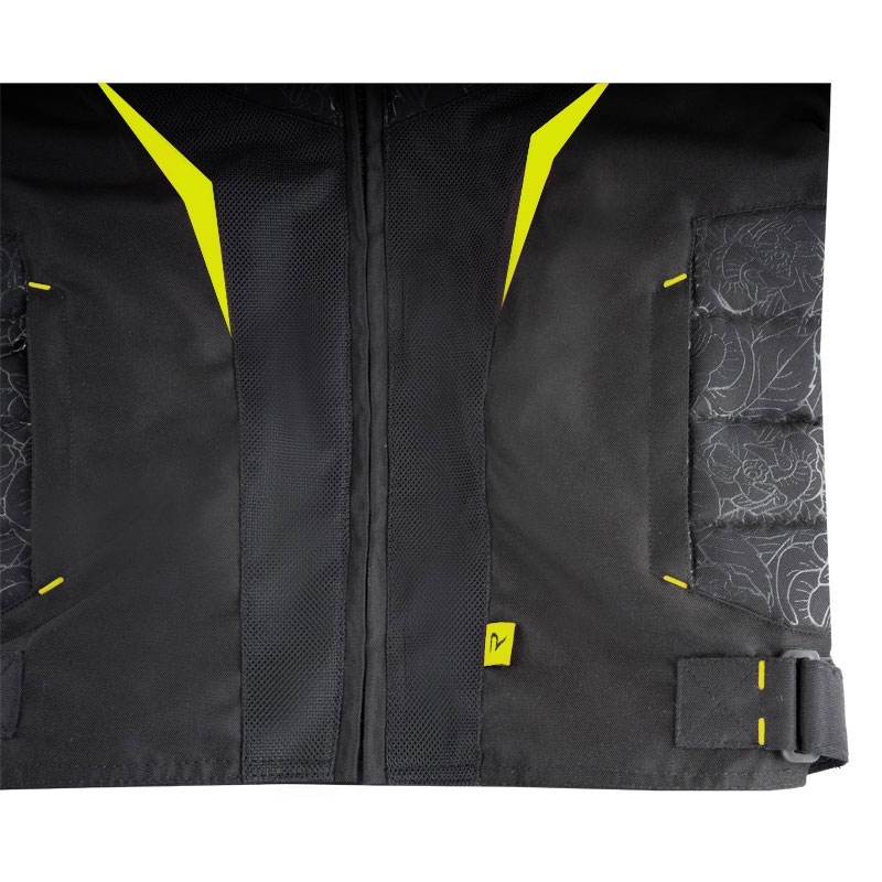 Sieviešu motocikla jaka Street Racer Rose Air black-fluo yellow
