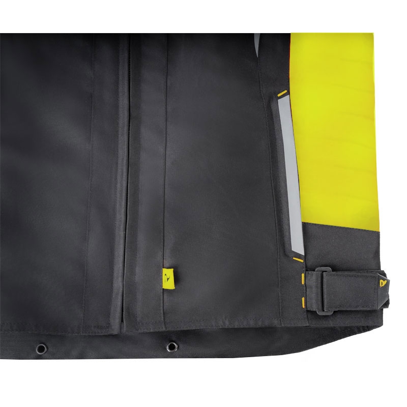 Street Racer Evans melnā-fluo dzeltenā motocikla jaka