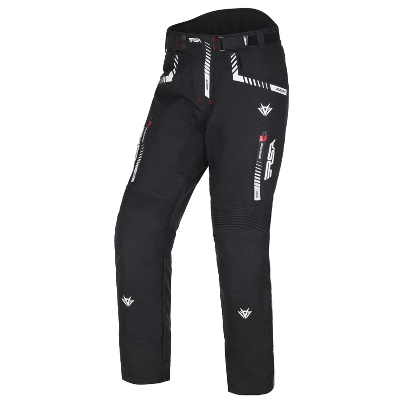 RSA Greby 2 melnas un baltas motocikla bikses