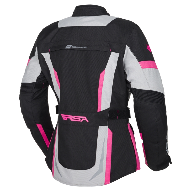 Sieviešu motocikla jaka RSA EXO 2 black-grey-pink