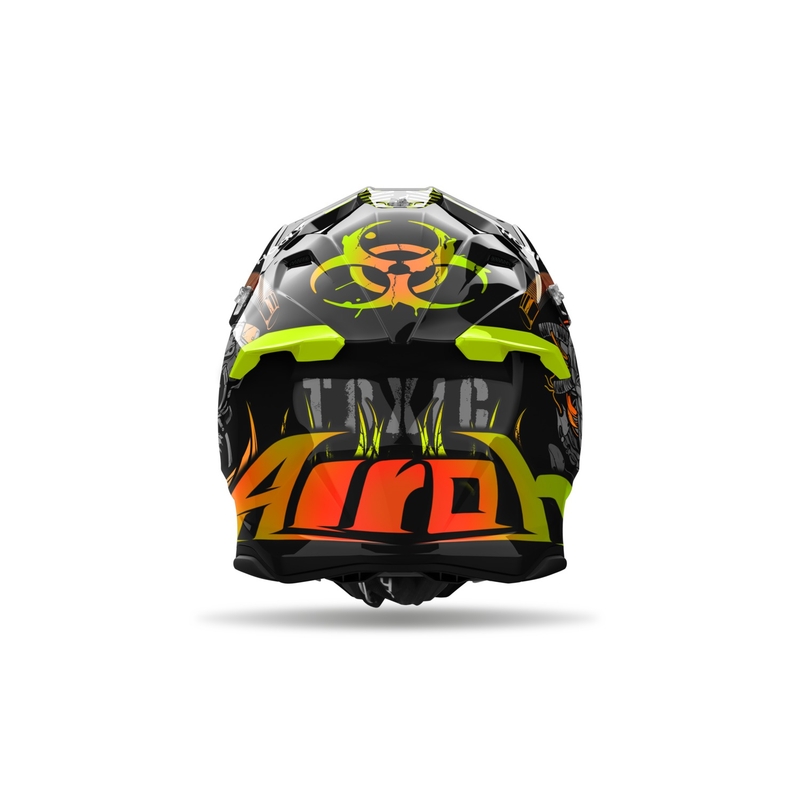 Motokrosa ķivere Airoh Twist 3 Toxic melna-oranža