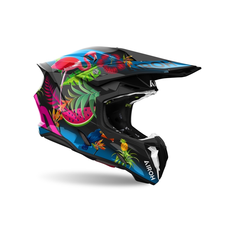 Motokrosa ķivere Airoh Twist 3 Amazonia spīdīga