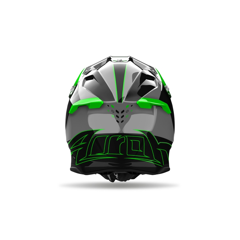 Motokrosa ķivere Airoh Twist 3 Shard spīdīgi zaļa