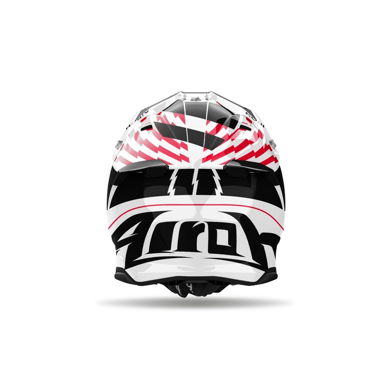Motokrosa ķivere Airoh Twist 3 Thunder spīdīgi sarkana