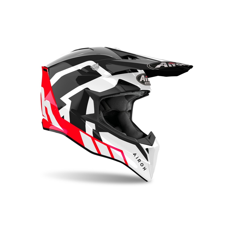 Motokrosa ķivere Airoh Wraaap Reloaded spīdīga sarkana