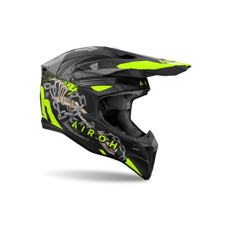 Motokrosa ķivere Airoh Wraaap Darkness matēta