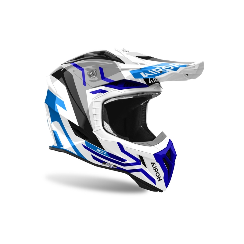 Motokrosa ķivere Airoh Aviator Ace 2 Ground spīdīgi zila