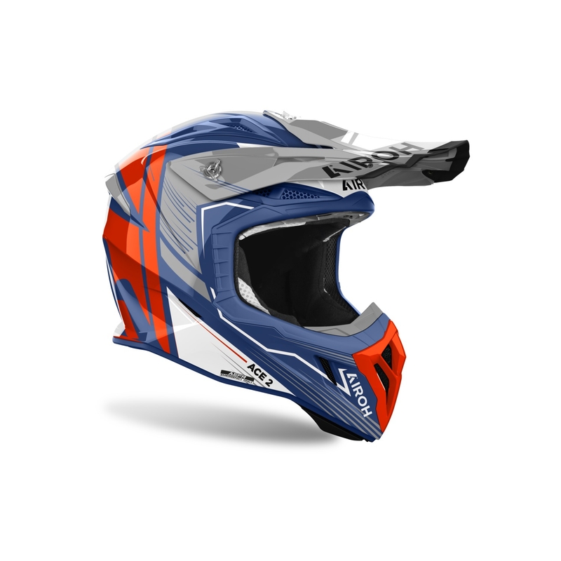Motokrosa ķivere Airoh Aviator Ace 2 Engine spīdīgi zila