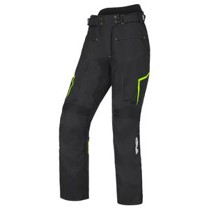 Sieviešu RSA Bolt melns-balts-fluo dzeltens motocikla bikses