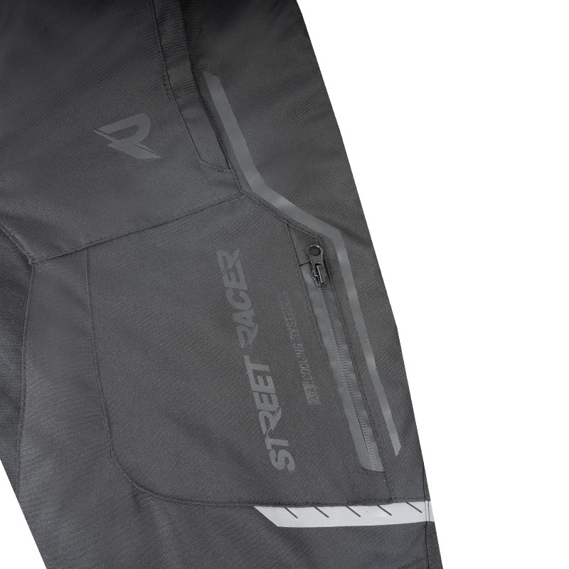 Street Racer Flex melnas motocikla bikses