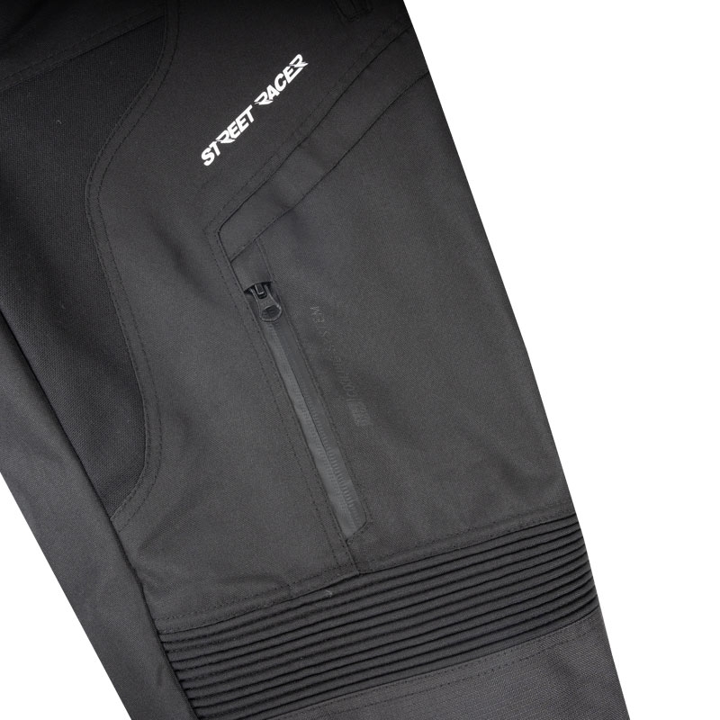 Street Racer Vix melnas motocikla bikses