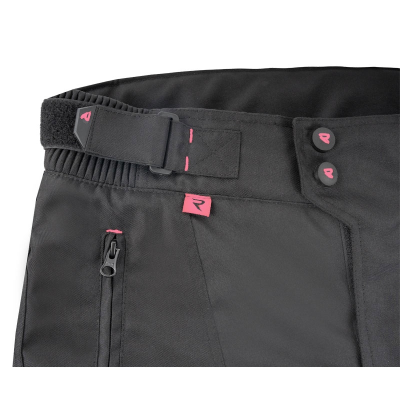 Sieviešu Street Racer Vix melnas un rozā motocikla bikses