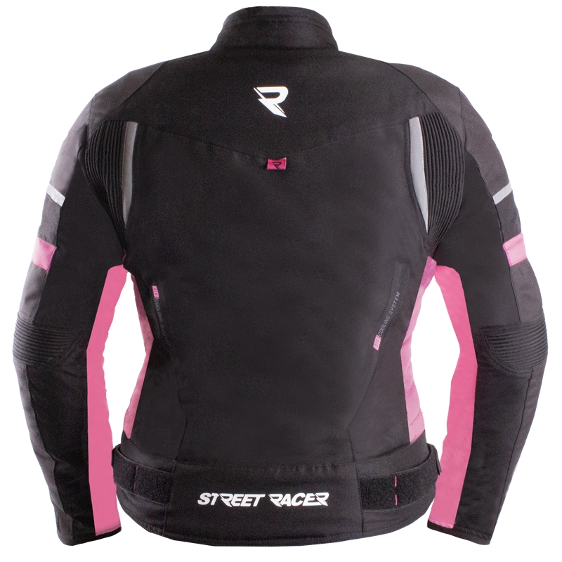 Sieviešu Street Racer Betty II Air Black and Pink motocikla jaka