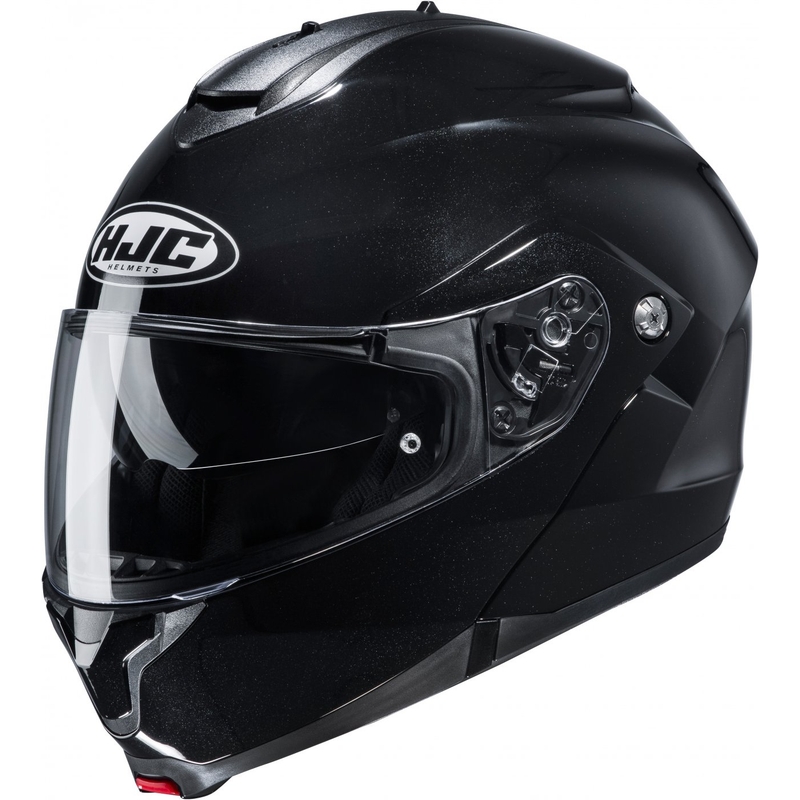 HJC C91N Solid metāliski melna flip-up motociklu ķivere