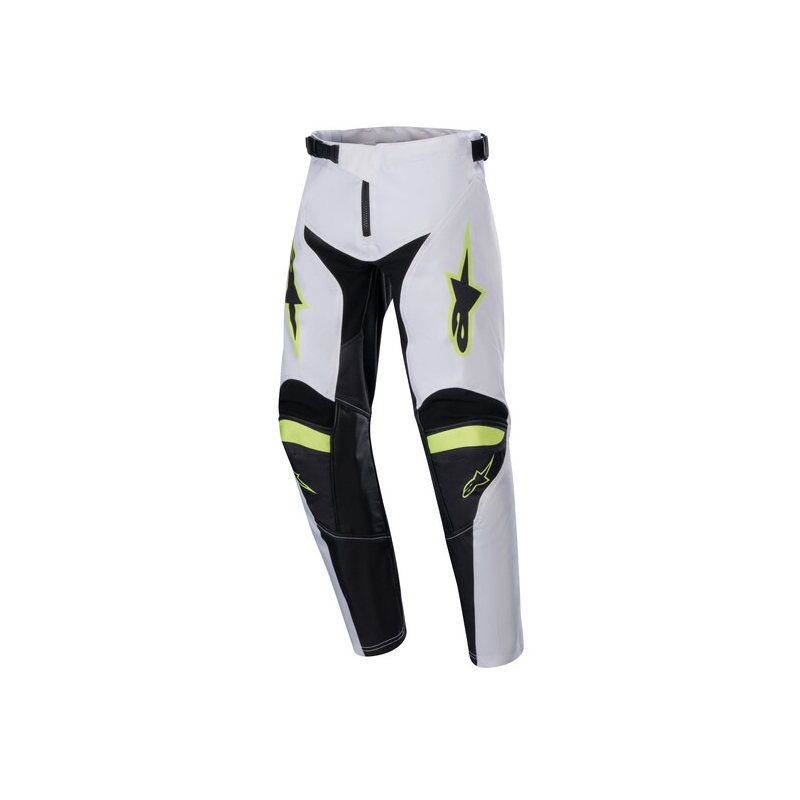 Alpinestars Racer Lucent bērnu motokrosa bikses White-Black-Yellow
